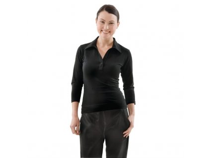 Uniform Works dámské tričko s výstřihem do V černé