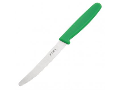 Hygiplas nůž na rajčata zoubkovaný zelený 10cm