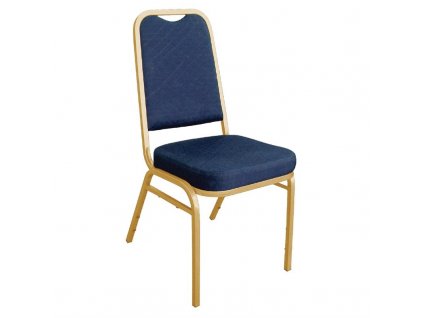 Bolero stolní židle s hranatým opěradlem modrá (sada 4ks)