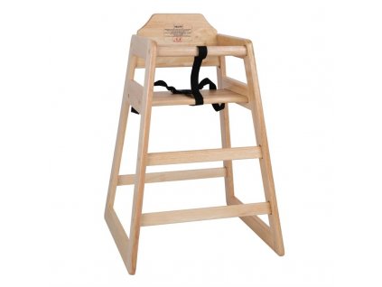 Bolero vysoká židle dřevěná s přírodním povrchem