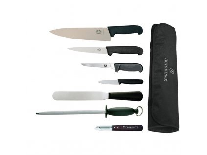Victorinox 7dílná sada nožů s šéfkuchařským nožem 21cm s pouzdrem
