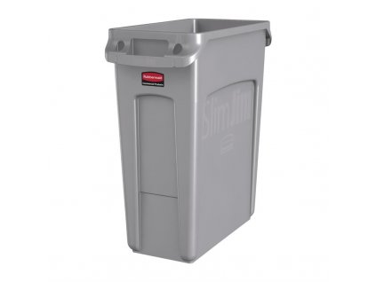 Rubbermaid Slim Jim odpadkový koš s průduchy šedý 60l