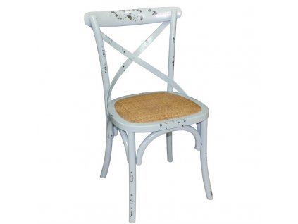 Bolero jídelní židle s opěradlem dřevěné modré (sada 2ks)