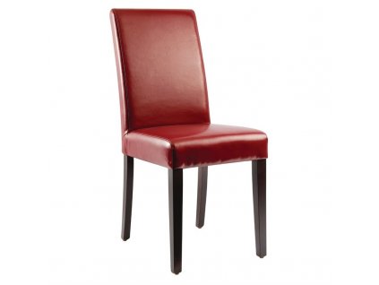 Bolero jídelní židle z umělé kůže červené (sada 2ks)