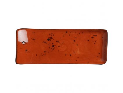 Servírovací tanier z porcelánu, 21,5x9 cm, oranžový FINE DINE, Kolory Ziemi Dahlia (1ks)