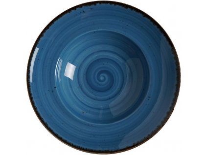 Tanier z porcelánu s vysokým okrajom, Ø 27 cm, modrý  FINE DINE, Kolory Ziemi Iris (1ks)