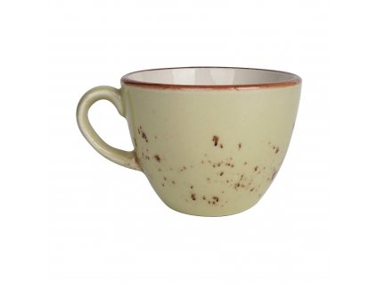 Šálka na cappuccino z porcelánu, 0,285 l, olivová FINE DINE, Kolory Ziemi Olive (1ks)