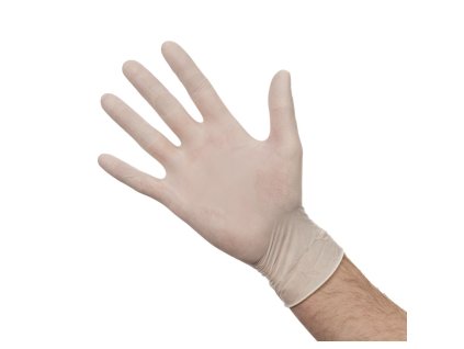 Latexové rukavice biele práškové XL (100 kusov)