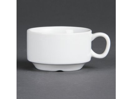 Stohovateľné šálky na espresso Olympia Whiteware 8,5 cl (12 kusov)