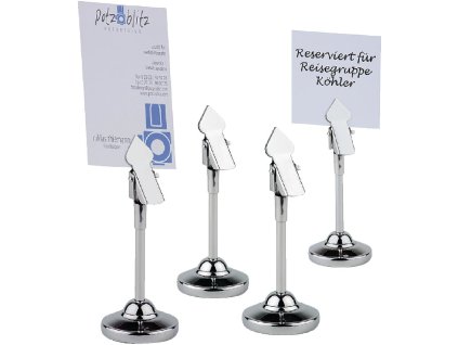 APS nerezový držiak stolových čísel (4 kusy)