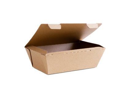 Kompostovateľné nádoby z rebrovanej lepenky Vegware veľké 60 (V) x 130 (Š) x 195 (H) mm (300 kusov)