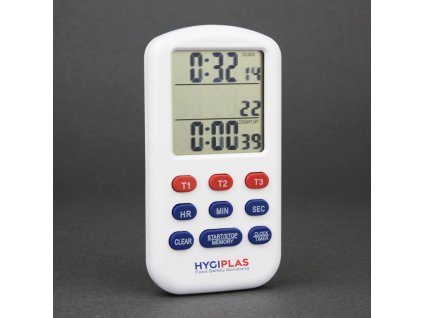 Kuchynský časovač Hygiplas s trojitým displejom