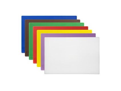 Sada krájacích dosiek Hygiplas LDPE so stojanom (7 kusov)