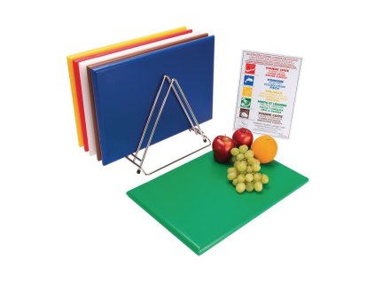 Sada Hygiplas HDPE dosiek na krájanie so stojanom 455x305x25mm