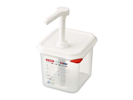 Dávkovač omáčky Araven GN 1/6 transparentný 2,6L