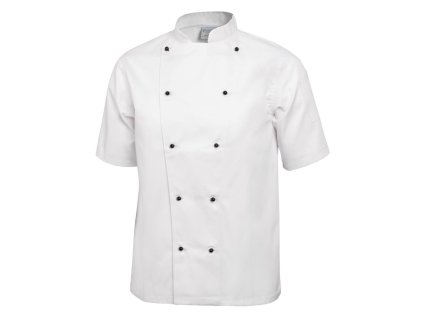 Whites Chicago unisex kuchárska bunda krátky rukáv biela XXL