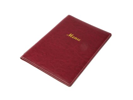 Zakladač menu z umelej kože Olympia A4 bordový
