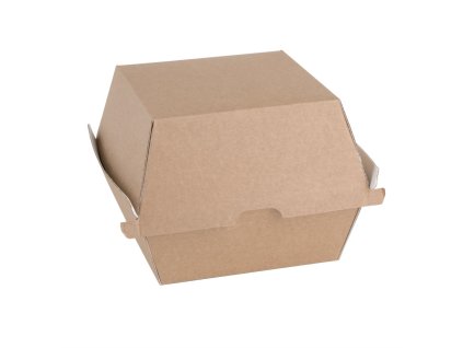 Fiesta Kompostovateľné kompostovateľné boxy na hamburgery kraft veľké 112 mm štvorcové (150 kusov)