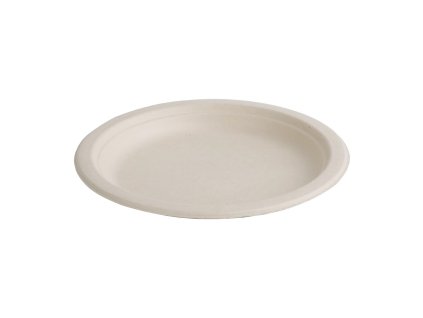 Fiesta Kompostovateľné kompostovateľné bagasové taniere okrúhle 261 mm nefarbené (50 kusov)