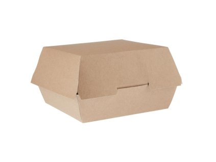 Kompostovateľné škatule na hamburgery Colpac kraft veľké 13,5 cm (250 kusov)