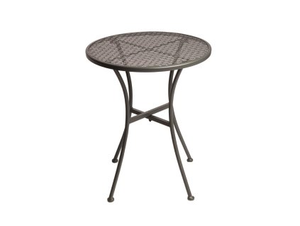 Bolero okrúhly oceľový terasový stôl sivý 60cm