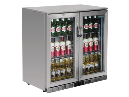 Polar G-series 2-dverové barové chladenie s krídlovými dverami z nerezovej ocele 208L