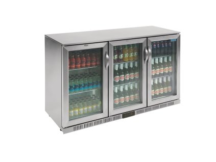 Polar G-series 3-dverové barové chladenie s krídlovými dverami z nerezovej ocele 330L