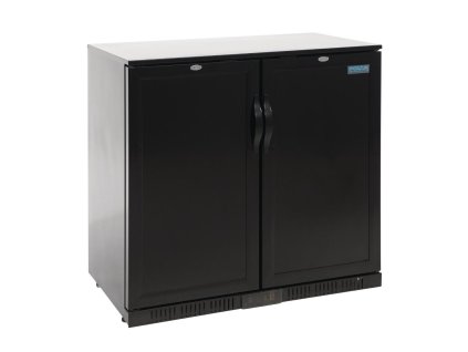 Polar G-series 2-dverové barové chladenie so zaslepenými výklopnými dverami čierna 208L