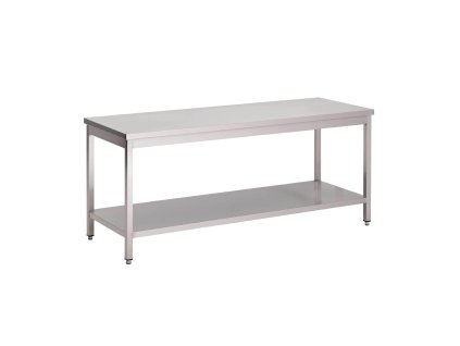 Nerezový pracovný stôl Gastro M so spodnou policou 88x200x70cm