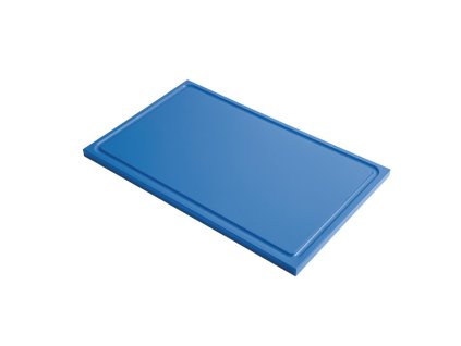 Gastro M GN1/1 HDPE doska na krájanie s drážkou na šťavu modrá