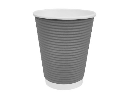 Fiesta Recyklovateľné šálky na kávu s rebrovanou stenou modro-šedá 225 ml (500 kusov)