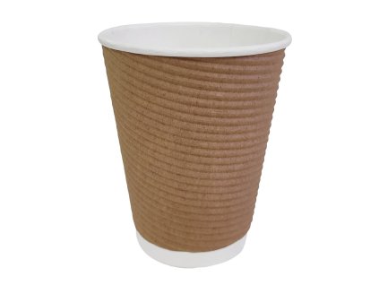 Fiesta Recyklovateľné šálky na kávu s rebrovanou stenou 340 ml (25 kusov)