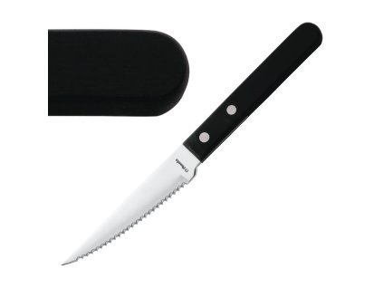 Steakový nôž Amefa s čiernou rukoväťou (12 kusov)