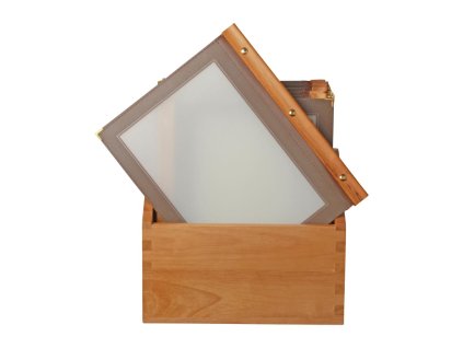 Sada priečinkov na menu Securit s drevenou krabičkou A4 hnedá (20 kusov)