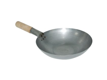 Vogue wok z mäkkej ocele s plochým dnom 35,5 cm