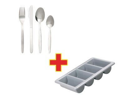 ŠPECIÁLNA PONUKA Kombinovaná súprava príborov x240 Kelso s podnosom na príbor (240 kusov)