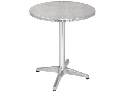 Bolero Bistro okrúhly nerezový stôl 60cm šedý
