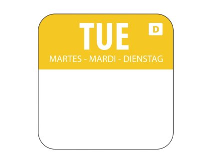 Hygiplas rozpustné prázdne etikety s farebným kódom na potraviny utorok (1000 kusov)