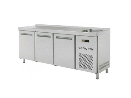 Stôl chladiaci s drezom, 3 x dvere RT-3D-S