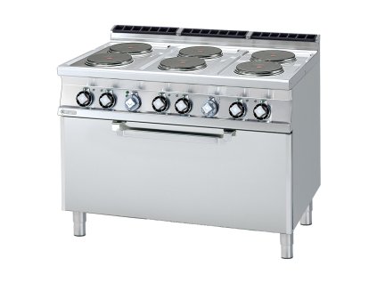 Sporák el. s rúrou 3GN1/1, 6xplatňa, 1200/700 CF6-712ET