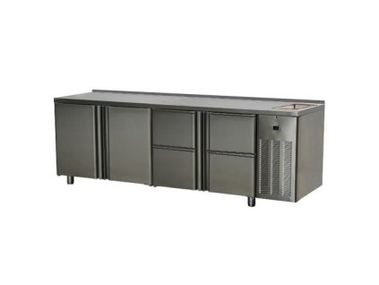 Stôl chladiaci s drezom, 2 x dvere, 4 x zás. SCH-4D-2D-4Z+Dr
