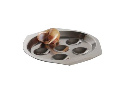 Plato na 6 slimákov nerezové