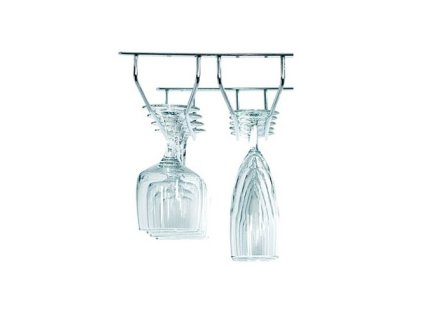 Držiak na poháre dvojradový chrómový 35