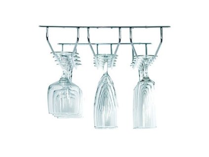 Držiak na poháre trojradový chrómový 35