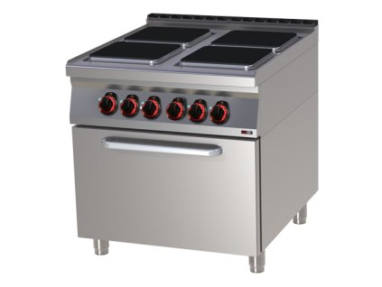 Sporák el. s rúrou, 4xštv. platňa, 800/900 SPQT-90/80-21E