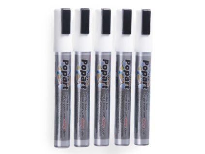 Popisovač stredný biely