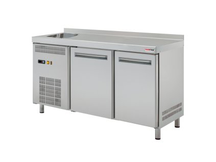 Stôl chladiaci s drezom, 2 x dvere, RT-2D-S-GI