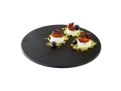 Podnos SLATE pr. 30, čierny melamín