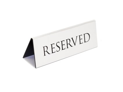 Tabuľka RESERVED - 5 ks