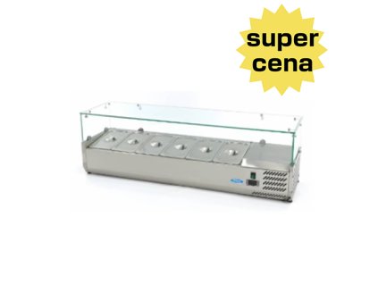 Maxima Chladiaca vitrína - 140 cm - Vhodná pre 6 x 1/3 GN